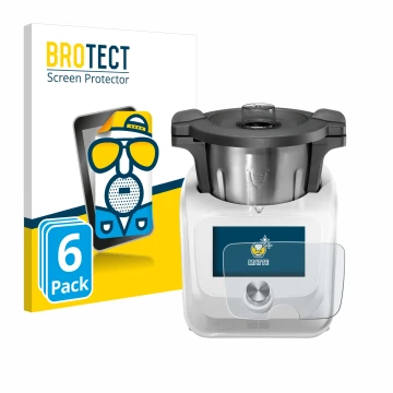 Vorderseite einer Produktverpackung mit dem Markenlogo BROTECT. Daneben ist das Gerät SilverCrest Monsieur Cuisine Connect mit