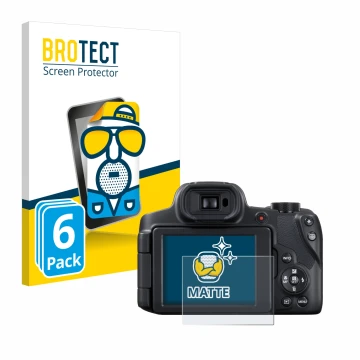 Vorderseite einer Produktverpackung mit dem Markenlogo BROTECT. Daneben ist das Gerät Canon PowerShot SX70 HS mit dem zugehöri