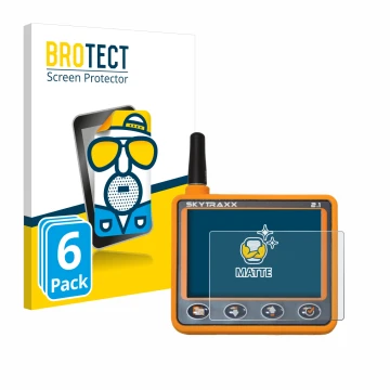 Vorderseite einer Produktverpackung mit dem Markenlogo BROTECT. Daneben ist das Gerät Skytraxx 2.1 Vario mit dem zugehörigen D