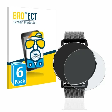 Vorderseite einer Produktverpackung mit dem Markenlogo BROTECT. Daneben ist das Gerät Holalei Fitness Tracker 1.3