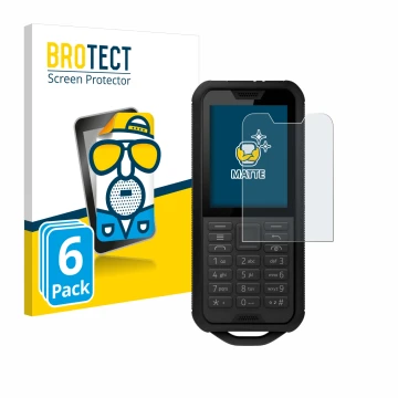 Vorderseite einer Produktverpackung mit dem Markenlogo BROTECT. Daneben ist das Gerät Nokia 800 Tough mit dem zugehörigen Disp