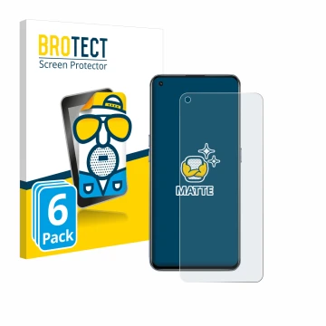 Vorderseite einer Produktverpackung mit dem Markenlogo BROTECT. Daneben ist das Gerät realme GT 5G mit dem zugehörigen Display