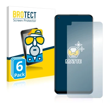 Vorderseite einer Produktverpackung mit dem Markenlogo BROTECT. Daneben ist das Gerät realme 8 Pro mit dem zugehörigen Display