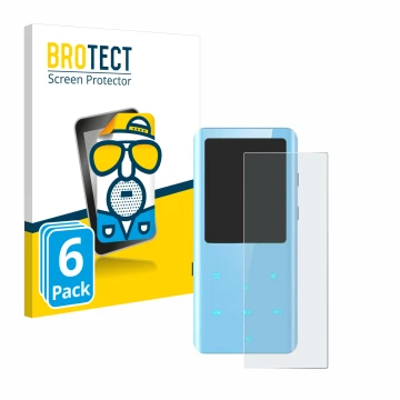 Vorderseite einer Produktverpackung mit dem Markenlogo BROTECT. Daneben ist das Gerät AGPtek A19X mit dem zugehörigen Displays