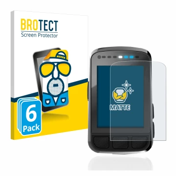 Vorderseite einer Produktverpackung mit dem Markenlogo BROTECT. Daneben ist das Gerät Wahoo Elemnt Bolt V2 GPS mit dem zugehör