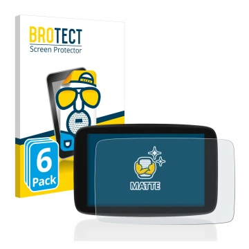 Vorderseite einer Produktverpackung mit dem Markenlogo BROTECT. Daneben ist das Gerät TomTom Go Expert 7