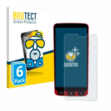 Vorderseite einer Produktverpackung mit dem Markenlogo BROTECT. Daneben ist das Gerät Olympia Neo Smartphone mit dem zugehörig