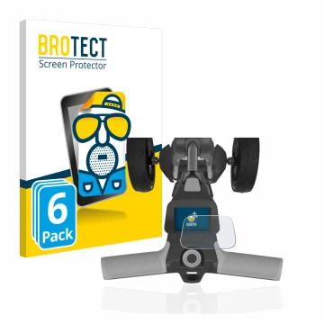 Vorderseite einer Produktverpackung mit dem Markenlogo BROTECT. Daneben ist das Gerät PowaKaddy FX5 2.8