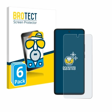 Vorderseite einer Produktverpackung mit dem Markenlogo BROTECT. Daneben ist das Gerät Motorola Edge 30 mit dem zugehörigen Dis