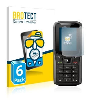 Vorderseite einer Produktverpackung mit dem Markenlogo BROTECT. Daneben ist das Gerät Crosscall Core-S4 mit dem zugehörigen Di