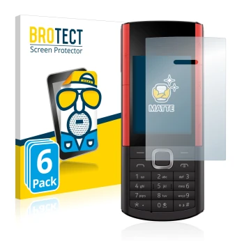 Vorderseite einer Produktverpackung mit dem Markenlogo BROTECT. Daneben ist das Gerät Nokia 5710 XA mit dem zugehörigen Displa