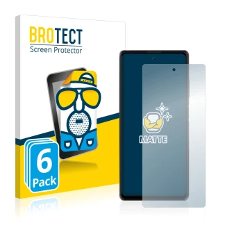 Vorderseite einer Produktverpackung mit dem Markenlogo BROTECT. Daneben ist das Gerät Blackview A100 mit dem zugehörigen Displ