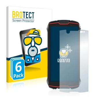 Vorderseite einer Produktverpackung mit dem Markenlogo BROTECT. Daneben ist das Gerät Cubot King Kong Mini 2 Pro mit dem zugeh