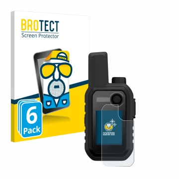 Vorderseite einer Produktverpackung mit dem Markenlogo BROTECT. Daneben ist das Gerät Garmin Alpha 10 K mit dem zugehörigen Di