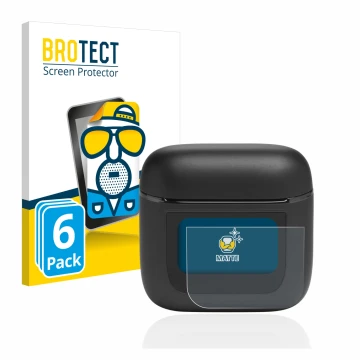 Vorderseite einer Produktverpackung mit dem Markenlogo BROTECT. Daneben ist das Gerät JBL Tour Pro 2 mit dem zugehörigen Displ