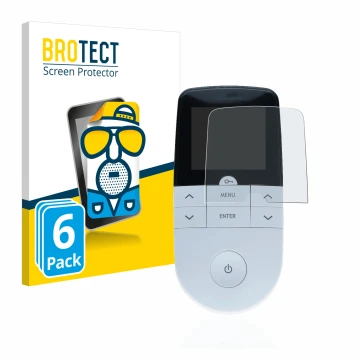 Vorderseite einer Produktverpackung mit dem Markenlogo BROTECT. Daneben ist das Gerät Beurer EM 49 Digital TENS/EMS mit dem zu