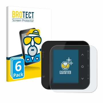 Vorderseite einer Produktverpackung mit dem Markenlogo BROTECT. Daneben ist das Gerät ISDT Air8 mit dem zugehörigen Displaysch