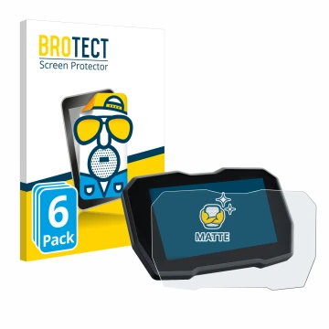 Vorderseite einer Produktverpackung mit dem Markenlogo BROTECT. Daneben ist das Gerät Ducati Multistrada V4 2021+ mit dem zuge