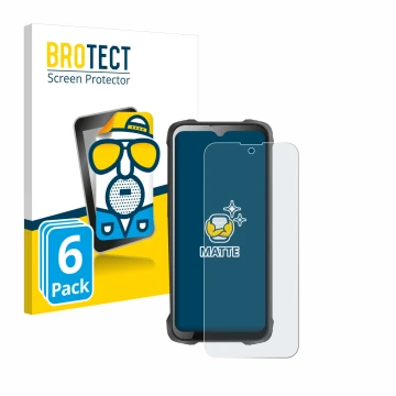 Vorderseite einer Produktverpackung mit dem Markenlogo BROTECT. Daneben ist das Gerät Cubot King Kong 9 mit dem zugehörigen Di