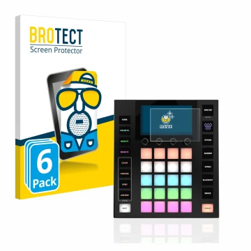 Vorderseite einer Produktverpackung mit dem Markenlogo BROTECT. Daneben ist das Gerät Wolfmix W1 mit dem zugehörigen Displaysc