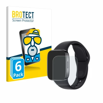 Vorderseite einer Produktverpackung mit dem Markenlogo BROTECT. Daneben ist das Gerät Xiaomi Redmi Watch 3 mit dem zugehörigen