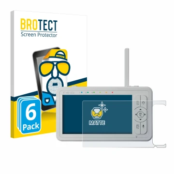 Vorderseite einer Produktverpackung mit dem Markenlogo BROTECT. Daneben ist das Gerät Babysense HD S2 5