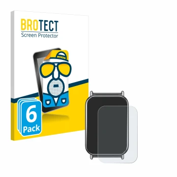 Vorderseite einer Produktverpackung mit dem Markenlogo BROTECT. Daneben ist das Gerät Xiaomi Mi Band 8 Pro mit dem zugehörigen