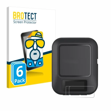 Vorderseite einer Produktverpackung mit dem Markenlogo BROTECT. Daneben ist das Gerät Garmin inReach Messenger mit dem zugehör