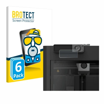 Vorderseite einer Produktverpackung mit dem Markenlogo BROTECT. Daneben ist das Gerät Bambu Lab P1S 3D Printer mit dem zugehör