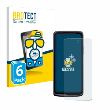 Vorderseite einer Produktverpackung mit dem Markenlogo BROTECT. Daneben ist das Gerät Crosscall Stellar X5 mit dem zugehörigen