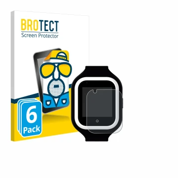 Vorderseite einer Produktverpackung mit dem Markenlogo BROTECT. Daneben ist das Gerät SaveFamily Iconic Plus 4G mit dem zugehö