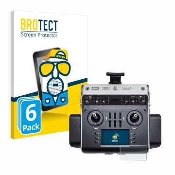 Vorderseite einer Produktverpackung mit dem Markenlogo BROTECT. Daneben ist das Gerät Graupner MC-32ex mit dem zugehörigen Dis