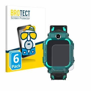 Vorderseite einer Produktverpackung mit dem Markenlogo BROTECT. Daneben ist das Gerät Retoo Smartwatch 1.44