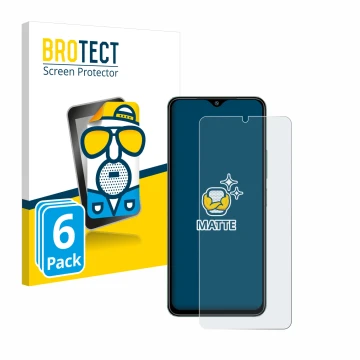 Vorderseite einer Produktverpackung mit dem Markenlogo BROTECT. Daneben ist das Gerät Xiaomi Redmi A3 mit dem zugehörigen Disp