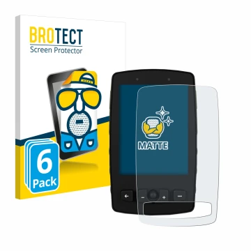 Vorderseite einer Produktverpackung mit dem Markenlogo BROTECT. Daneben ist das Gerät TwoNav Aventura 2 Plus mit dem zugehörig
