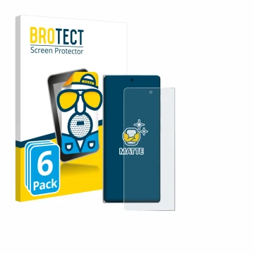 Vorderseite einer Produktverpackung mit dem Markenlogo BROTECT. Daneben ist das Gerät Vivo X Fold3 mit dem zugehörigen Display