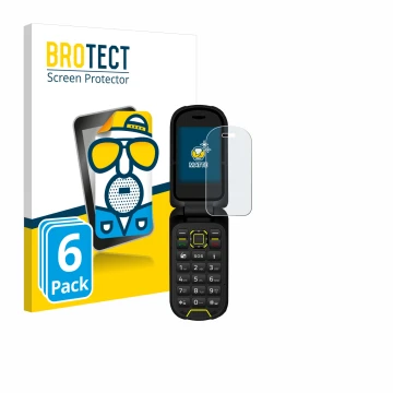 Vorderseite einer Produktverpackung mit dem Markenlogo BROTECT. Daneben ist das Gerät Hammer Bow LTE mit dem zugehörigen Displ
