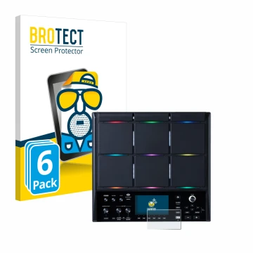 Vorderseite einer Produktverpackung mit dem Markenlogo BROTECT. Daneben ist das Gerät Roland SPD-SX PRO mit dem zugehörigen Di