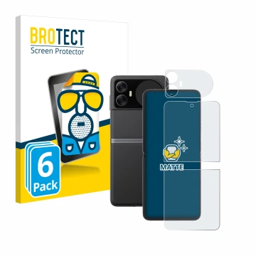 Vorderseite einer Produktverpackung mit dem Markenlogo BROTECT. Daneben ist das Gerät Blackview Hero 10 (Display+Rückseite) mi