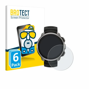Vorderseite einer Produktverpackung mit dem Markenlogo BROTECT. Daneben ist das Gerät Suunto Ocean mit dem zugehörigen Display