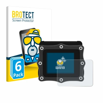 Vorderseite einer Produktverpackung mit dem Markenlogo BROTECT. Daneben ist das Gerät Shearwater Perdix dive computer mit dem 