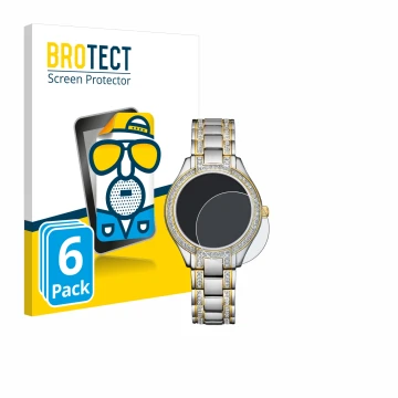 Vorderseite einer Produktverpackung mit dem Markenlogo BROTECT. Daneben ist das Gerät Citizen Eco Drive FE1234-50L mit dem zug