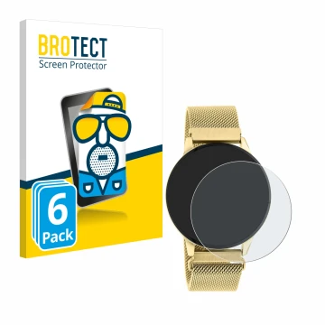 Vorderseite einer Produktverpackung mit dem Markenlogo BROTECT. Daneben ist das Gerät Oozoo Q00121 mit dem zugehörigen Display