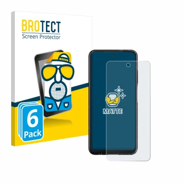 Vorderseite einer Produktverpackung mit dem Markenlogo BROTECT. Daneben ist das Gerät HMD Fusion mit dem zugehörigen Displaysc