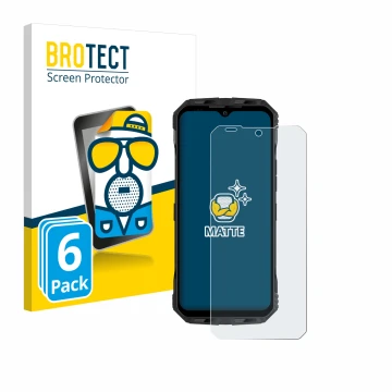 Vorderseite einer Produktverpackung mit dem Markenlogo BROTECT. Daneben ist das Gerät Doogee V Max Plus mit dem zugehörigen Di