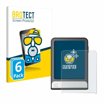 Vorderseite einer Produktverpackung mit dem Markenlogo BROTECT. Daneben ist das Gerät Ledger Flex mit dem zugehörigen Displays