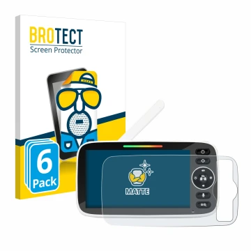 Vorderseite einer Produktverpackung mit dem Markenlogo BROTECT. Daneben ist das Gerät Yuede Babyphone Monitor 5