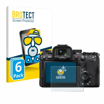 Vorderseite einer Produktverpackung mit dem Markenlogo BROTECT. Daneben ist das Gerät Sony Alpha 1 II (ILCE1M2B) mit dem zugeh