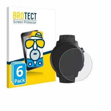 Vorderseite einer Produktverpackung mit dem Markenlogo BROTECT. Daneben ist das Gerät Coros Pace Pro mit dem zugehörigen Displ