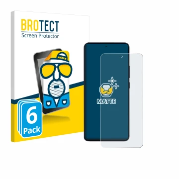 Vorderseite einer Produktverpackung mit dem Markenlogo BROTECT. Daneben ist das Gerät Oppo Reno 13 F mit dem zugehörigen Displ